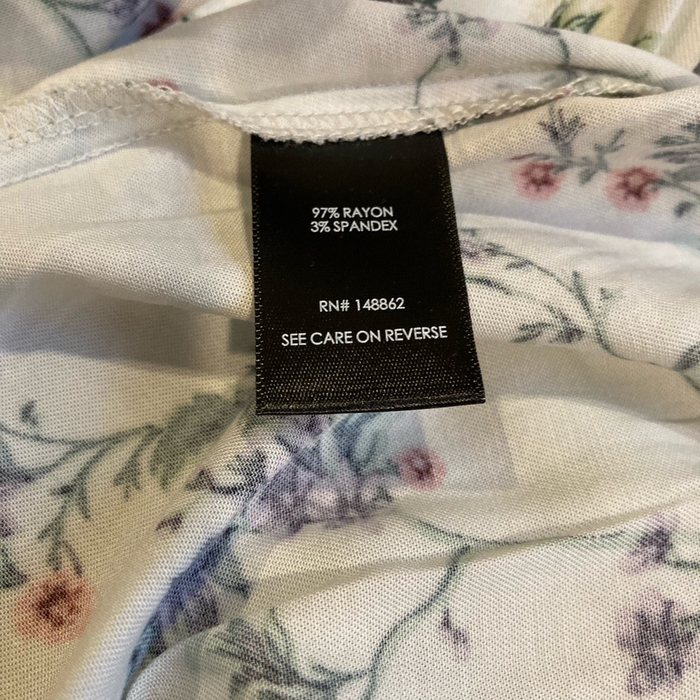 Floral Print Torrid NWT Light Gray Button Front Women's Midi Dress 2X - Picture 6 of 6